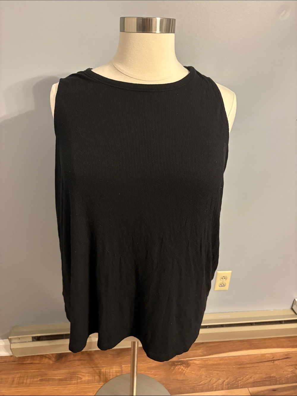 torrid Black Ribbed Sleeveless Tank